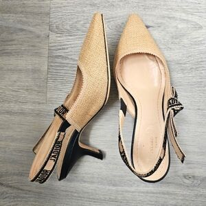 Dior J'Adior Beige Slingback Heels